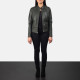 Kelsee Green Leather Jacket